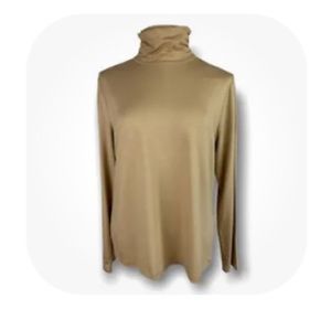 NEW Chico’s Felecia Arabian Camel Mock Neck Turtleneck Size 2